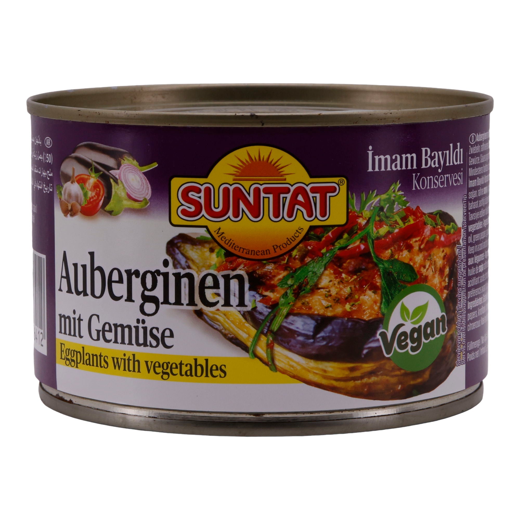 Fertiggericht SUNTAT | Auberginen mit Gemüsefüllung | Traditionell türkisch | 400 g SUNTAT
